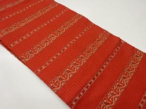 横段に抽象模様織出し名古屋帯